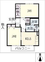 リバーサイド16Ａ・Ｂ棟  ｜ 愛知県弥富市平島町中新田（賃貸アパート2K・2階・42.48㎡） その2