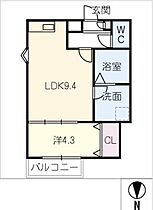 ＬＥＣＯＣＯＮ津島III  ｜ 愛知県津島市西柳原町1丁目（賃貸アパート1LDK・2階・33.01㎡） その2