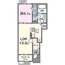 サンリット・レジデンス　Ａ 102 ｜ 愛知県津島市江東町2丁目46-1（賃貸アパート1LDK・1階・50.05㎡） その2