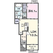 サンリット・レジデンス　Ａ 105 ｜ 愛知県津島市江東町2丁目46-1（賃貸アパート1LDK・1階・50.01㎡） その2