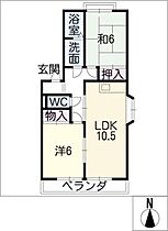 ハーベストＧＯＴＯ  ｜ 愛知県津島市立込町4丁目（賃貸アパート2LDK・2階・53.41㎡） その2