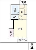 シャルマンＫ  ｜ 愛知県北名古屋市徳重小崎（賃貸アパート1K・2階・20.38㎡） その2