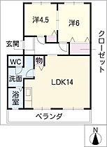 コーポやよい  ｜ 愛知県北名古屋市熊之庄古井（賃貸マンション2LDK・2階・53.00㎡） その2