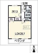 Ｂｌａｎｃｈｅ　Ａｒｔ  ｜ 愛知県小牧市春日寺3丁目（賃貸マンション1LDK・5階・61.27㎡） その2