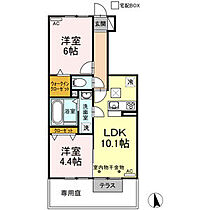 ヴェルドミール　B 102 ｜ 愛知県小牧市藤島町中島74（賃貸アパート2LDK・1階・48.73㎡） その2