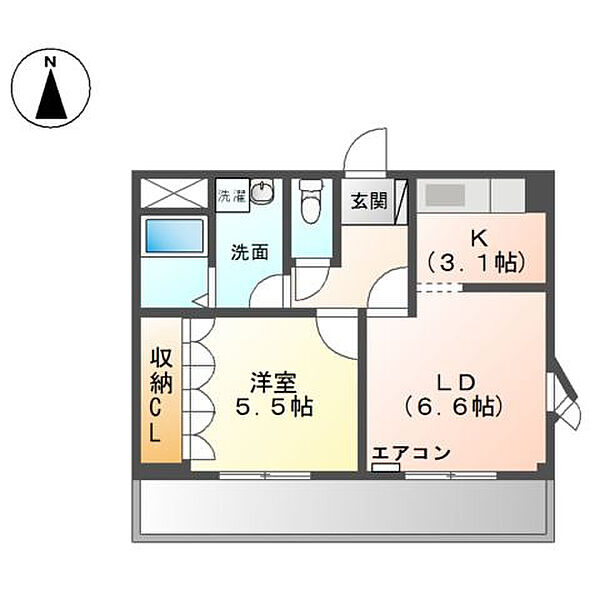 オアシスドリーム ｜愛知県春日井市気噴町5丁目(賃貸アパート1LDK・2階・39.66㎡)の写真 その2