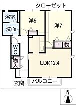 Ｖｉｌｌａ　Ｍ　Ａ棟  ｜ 愛知県春日井市押沢台7丁目（賃貸アパート2LDK・1階・59.98㎡） その2