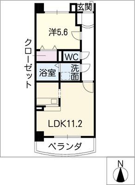 シャイン　アール ｜愛知県春日井市味美白山町1丁目(賃貸マンション1LDK・4階・41.80㎡)の写真 その2