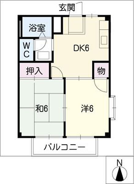 グリ－ンハイツ美濃 ｜愛知県春日井市美濃町3丁目(賃貸マンション2DK・1階・39.74㎡)の写真 その2