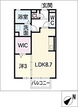 グランシャリオ・リラ 102 ｜ 愛知県春日井市中切町字福本30（賃貸アパート1LDK・1階・33.39㎡） その2