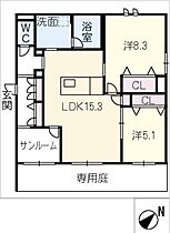 コンフォート勝川  ｜ 愛知県春日井市勝川町8丁目（賃貸マンション2LDK・1階・73.95㎡） その2