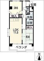 エコタウン勝川  ｜ 愛知県春日井市角崎町（賃貸マンション2LDK・6階・59.69㎡） その2