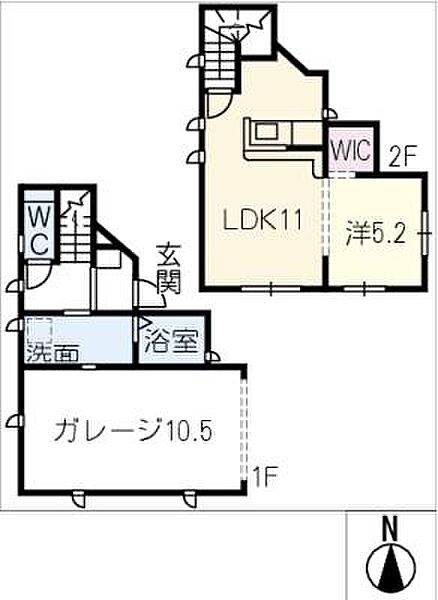 クオリスII ｜愛知県東海市養父町里中(賃貸一戸建1LDK・2階・64.17㎡)の写真 その2