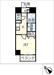 メイプル高横須賀 5階1Kの間取り