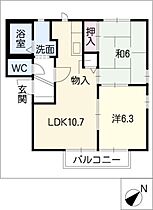 コットネストＥ棟  ｜ 愛知県東海市養父町諸之木（賃貸アパート2LDK・2階・50.91㎡） その2