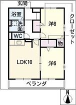 カーサコモダ新舞子C 301 ｜ 愛知県知多市新舞子字明知山14-2（賃貸アパート2LDK・3階・52.80㎡） その2