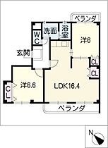 マリンヴィラ新舞子  ｜ 愛知県知多市新舞子字神田（賃貸マンション2LDK・1階・64.77㎡） その2