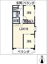 プランタン　ドゥ  ｜ 愛知県知多郡阿久比町大字卯坂字坂部（賃貸マンション2LDK・1階・59.40㎡） その2