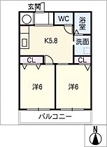 67クラブ  ｜ 三重県桑名市長島町駒江（賃貸アパート2K・2階・38.88㎡） その2