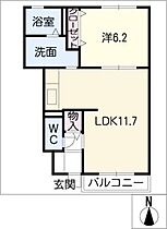 モデルノ　Ｂ棟  ｜ 三重県桑名市大字蓮花寺（賃貸アパート1LDK・1階・43.01㎡） その2