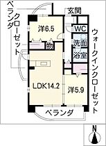 プレジオ　リラ  ｜ 三重県四日市市垂坂町（賃貸マンション2LDK・5階・63.26㎡） その2