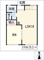 グリーンコーポ西阿倉川  ｜ 三重県四日市市大字西阿倉川（賃貸アパート1LDK・1階・35.30㎡） その2