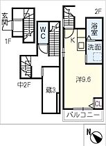 Ｂｅｌｌｅ　Ｌｅａｄ　Ｋ  ｜ 三重県四日市市天カ須賀2丁目（賃貸アパート1R・2階・35.61㎡） その2