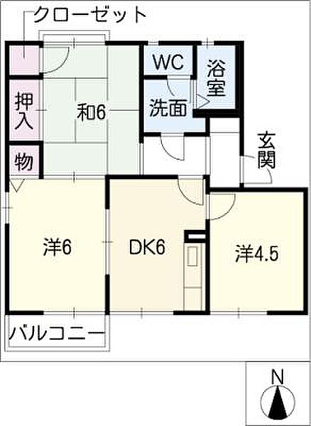 ロイヤルシーンII ｜三重県四日市市万古町(賃貸アパート3DK・2階・50.81㎡)の写真 その2