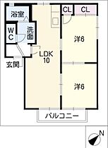 メルベール西富田  ｜ 三重県四日市市西富田町（賃貸アパート2LDK・1階・50.54㎡） その2