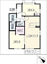 エクセルヤマナカＡ棟  ｜ 三重県四日市市富田2丁目（賃貸アパート2LDK・1階・51.42㎡） その2