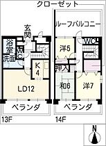 グランドメゾン四日市中央1305  ｜ 三重県四日市市沖の島町（賃貸マンション3LDK・13階・91.91㎡） その2