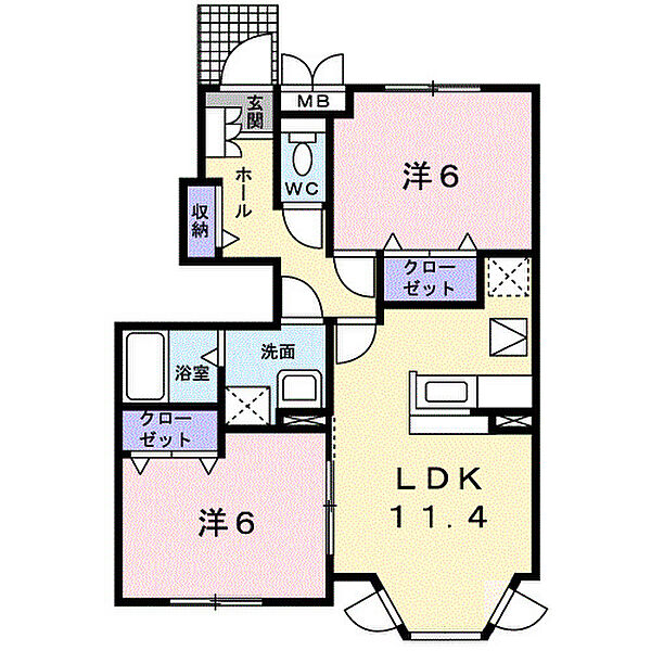 アルモニーII 101｜三重県四日市市石塚町(賃貸アパート2LDK・1階・55.97㎡)の写真 その3