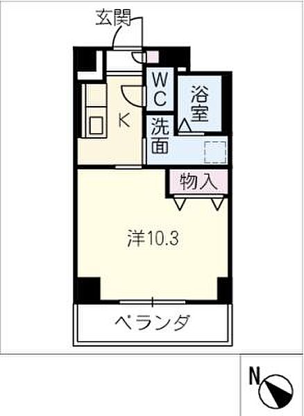 Ｗｈｉｔｅ　Ｃｉｔｙ　西新地 ｜三重県四日市市西新地(賃貸マンション1K・6階・34.50㎡)の写真 その2