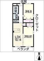 キャッスルヒルズ  ｜ 三重県四日市市河原田町（賃貸マンション2LDK・4階・60.50㎡） その2