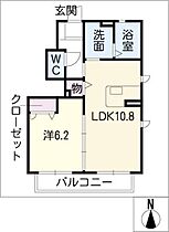 ミーテルーチェ　Ｂ棟  ｜ 三重県四日市市日永西4丁目（賃貸アパート1LDK・1階・42.80㎡） その2