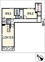 リ　ベルジェ　I  ｜ 三重県四日市市芝田1丁目（賃貸マンション2LDK・2階・70.75㎡） その2