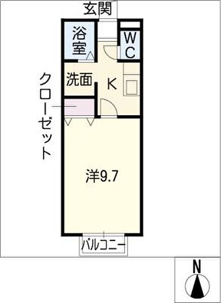 モンターニュ高岡 ｜三重県鈴鹿市高岡台2丁目(賃貸アパート1K・2階・28.80㎡)の写真 その2