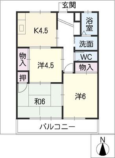 セゾンＫＯＢＡＹＡＳＨＩ ｜三重県鈴鹿市阿古曽町(賃貸マンション3K・1階・51.03㎡)の写真 その2