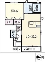 シャンテソラーレ　Ａ棟  ｜ 三重県鈴鹿市南若松町（賃貸アパート1LDK・1階・47.08㎡） その2