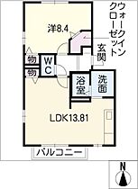 エクセランＢ棟  ｜ 三重県鈴鹿市西条5丁目（賃貸アパート1LDK・1階・50.74㎡） その2