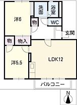 カーサ江島Ｂ棟  ｜ 三重県鈴鹿市中江島町（賃貸アパート2LDK・1階・54.00㎡） その2