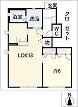 ヒュドールヒューレー　Ｂ棟  ｜ 三重県鈴鹿市末広北1丁目（賃貸アパート1LDK・1階・46.71㎡） その2