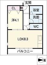 Ｃｏｃｏａ  ｜ 三重県津市栗真中山町（賃貸アパート1LDK・1階・31.89㎡） その2