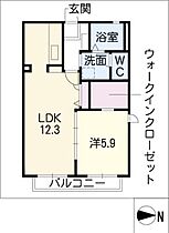 ヴァンテージＩ  ｜ 三重県津市高茶屋小森町（賃貸アパート1LDK・1階・44.33㎡） その2