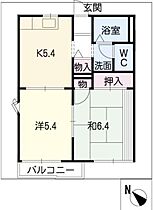 メゾンにしたかと　Ｂ  ｜ 三重県津市久居西鷹跡町（賃貸アパート2K・2階・38.83㎡） その2