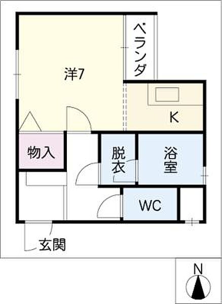 プチコート浅間 ｜愛知県名古屋市西区浅間2丁目(賃貸マンション1K・3階・22.01㎡)の写真 その2