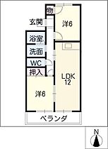 ハイツフジ  ｜ 愛知県名古屋市西区万代町2丁目（賃貸マンション2LDK・2階・57.79㎡） その2