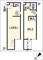 グランドステージ幅下  ｜ 愛知県名古屋市西区幅下1丁目（賃貸マンション1LDK・3階・51.06㎡） その2