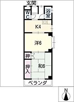 トマツマンション  ｜ 愛知県名古屋市西区山木2丁目（賃貸マンション2K・4階・35.64㎡） その2