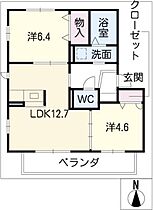 グリシーヌ  ｜ 愛知県清須市西枇杷島町小田井2丁目（賃貸アパート2LDK・1階・54.07㎡） その2